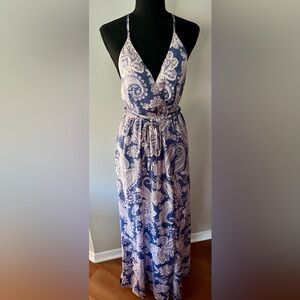Never worn/Maxi dress with high split